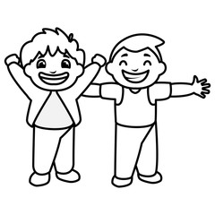 happy fat boys celebrating