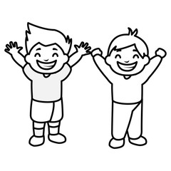 happy fat boys celebrating