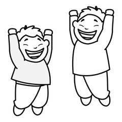 happy fat boys celebrating