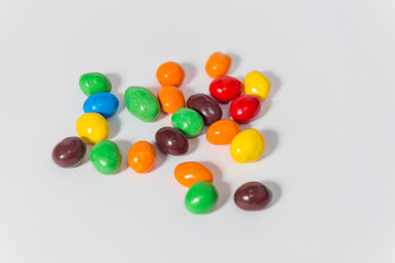 colored candies dragee