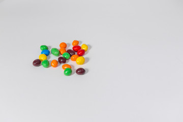colored candies dragee