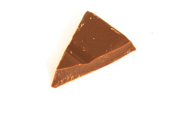 black chocolate on white background