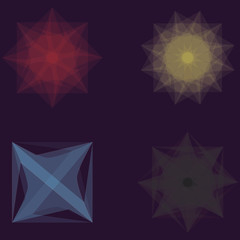 Holiday patterns of stars and flowers for gifts ground