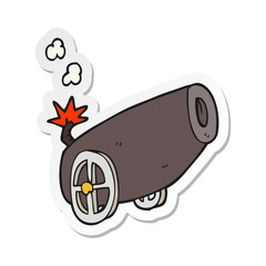 sticker of a cartoon cannon