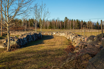 Old stone wall at pasture © Björn Kristersson