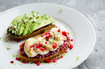 Healthy sandwich for breakfast, snack or lunch