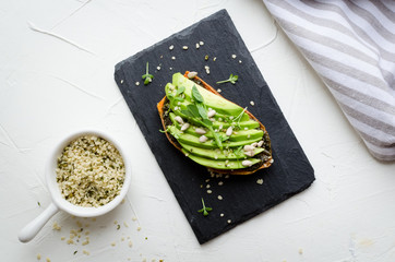 Healthy avocado toasts