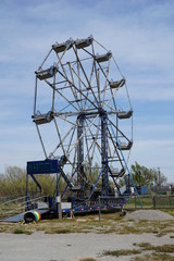 Abandoned ferris wheel