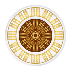 Mandala Pattern. Traditional Indian Mandala. Orient Tribal Circle Sign Illustration. Vector Illustration.