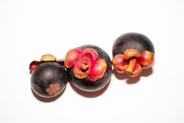 mangosteen isolated on white background