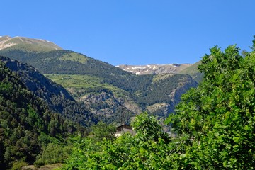 Fototapeta na wymiar Beautiful mountain landscape in Pyrenees, Andorra.