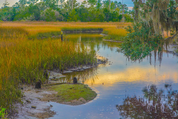 A Cove on Tolomato River, St Johns County, Florida, USA