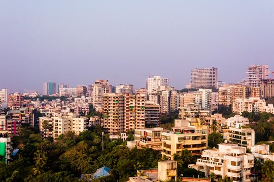 mumbai skyline view or arial view of mumbai city 