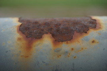 Rust on a metal pipe