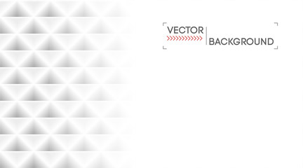 Obraz premium White abstract background pattern texture. Light seamless geometric triangles backdrop. Business banner, poster template .Vector. 