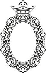 isolated royal frame