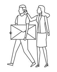 couple with envelope
