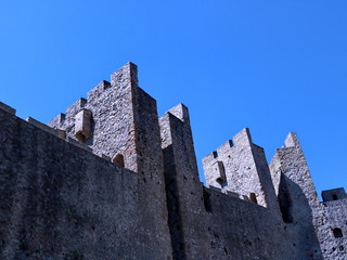 Fototapeta na wymiar The walls of the fortress of the medieval Orthodox monastery of Manasija