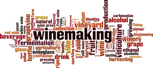 Winemaking word cloud