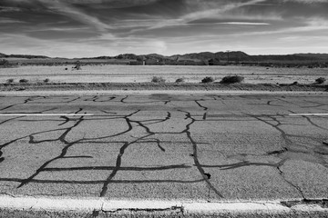 Road through desert.