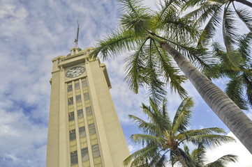 Clock Tower in Honolulu, Hawaii, USA