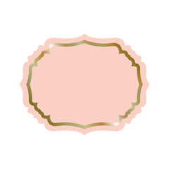 elegant frame golden isolated icon