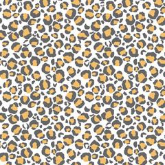 Pastel Leopard Print Seamless Pattern - Cute pastel leopard spots on white background