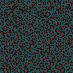 Funky Leopard Print Seamless Pattern - Fun leopard spots in retro colors pattern design