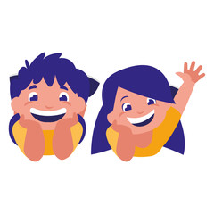 happy fat kids characters