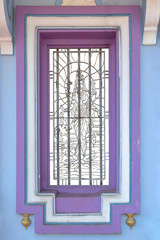 window grill of a temple in the shape of a hindu goddess