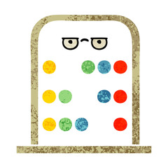 retro illustration style cartoon abacus