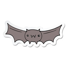 sticker of a cartoon vampire bat