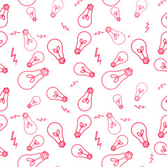 Seamless red bulb repeated tiles pattern useful for both printing and digital designing needs with 300dpi.