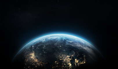 Planet Earth from outer space view. Elements of this image furnished by NASA