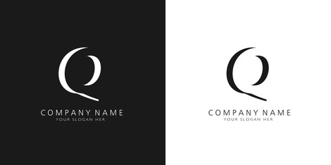 q logo letter modern design