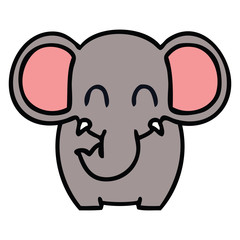 quirky hand drawn cartoon elephant