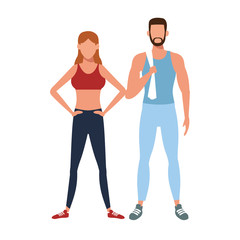 Fototapeta premium couple working out