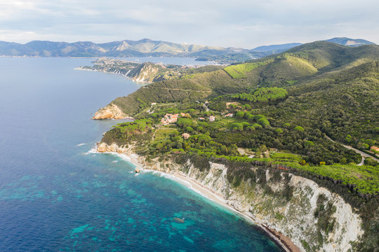Italy, Elba Island, Aerial view