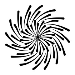 sunburst circular isolated icon