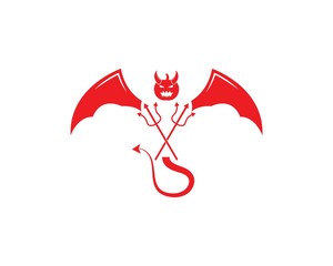 Devil logo vector template illustration