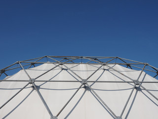 geodesic exoskeleton tensile dome structure