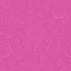 Abstract seamless pattern with randomly circles of thin lines. Abstract background with little circles. Vector illustration.