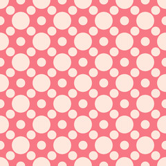 Colorful round seamless pattern. Dotted background. Vector illustration.