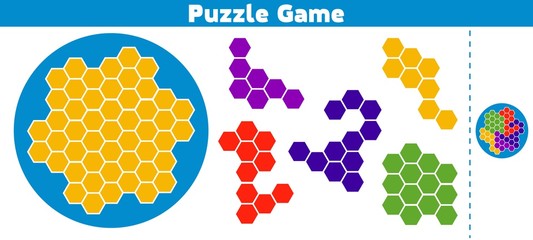 Puzzle game.  Complete the Pattern. Education logic game for preschool kids. Vector Illustration