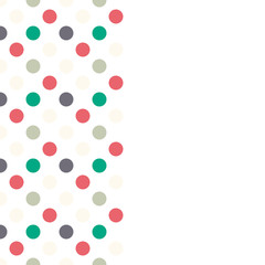 Leaflet with circles. Dotted background. Vector illustration.