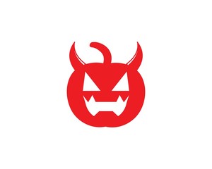 halloween pumpkins logo vector