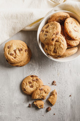 chocolate chip cookies on a plate