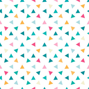 Triangular background. Seamless geometric pattern. Seamless abstract triangle geometrical background. Infinity geometric pattern. Vector illustration. © _aine_