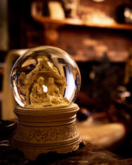 nativity snow globe