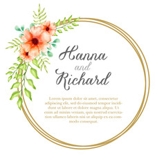 watercolor floral wedding invitation